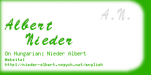 albert nieder business card